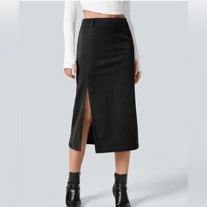 HALARA High Waisted Corduroy Pencil Skirt